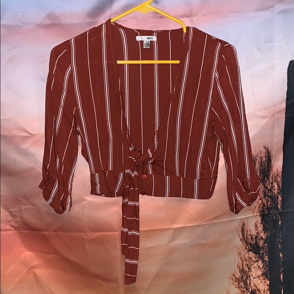 Amuse Society Cantina Stripe Crop Top - Picture 2 of 2